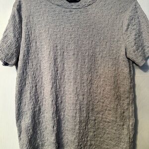 Simply Vera Vera Wang Textured Short Sleeve Shirt - Light Gray